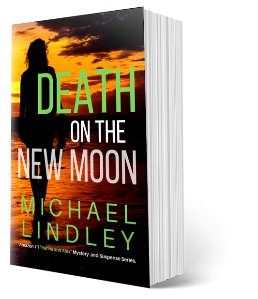 DEATH ON THE NEW MOON Paperback #3 "Hanna and Alex" Series  ⭐⭐⭐⭐⭐  4.5 out of 5